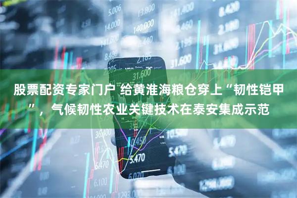 股票配资专家门户 给黄淮海粮仓穿上“韧性铠甲”，气候韧性农业关键技术在泰安集成示范